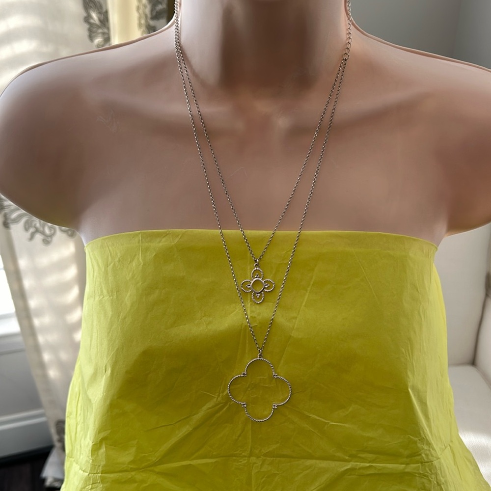 Beautiful Silver Double Necklace